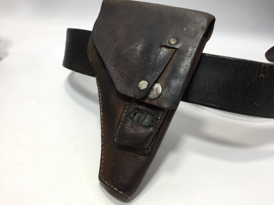 1. DÜNYA SAVAŞI TABANCA KILIFIYLA NADİR SUBAY KEMERİ