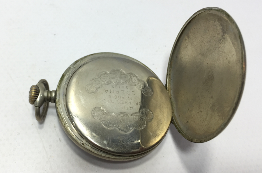 GOLONA MARKA DEVLET DEMİR YOLLARINA ÖZEL YAPILMIŞ KURMALI CEP SAATİ