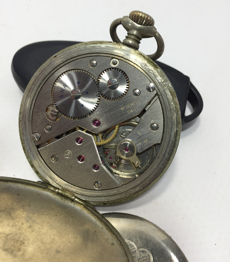 GOLONA MARKA DEVLET DEMİR YOLLARINA ÖZEL YAPILMIŞ KURMALI CEP SAATİ