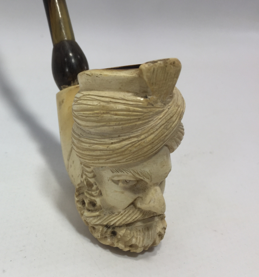 OSMANLI DÖNEMİ NADİR FORMDA BÜYÜK BOY EL OYMA LÜLE PİPO