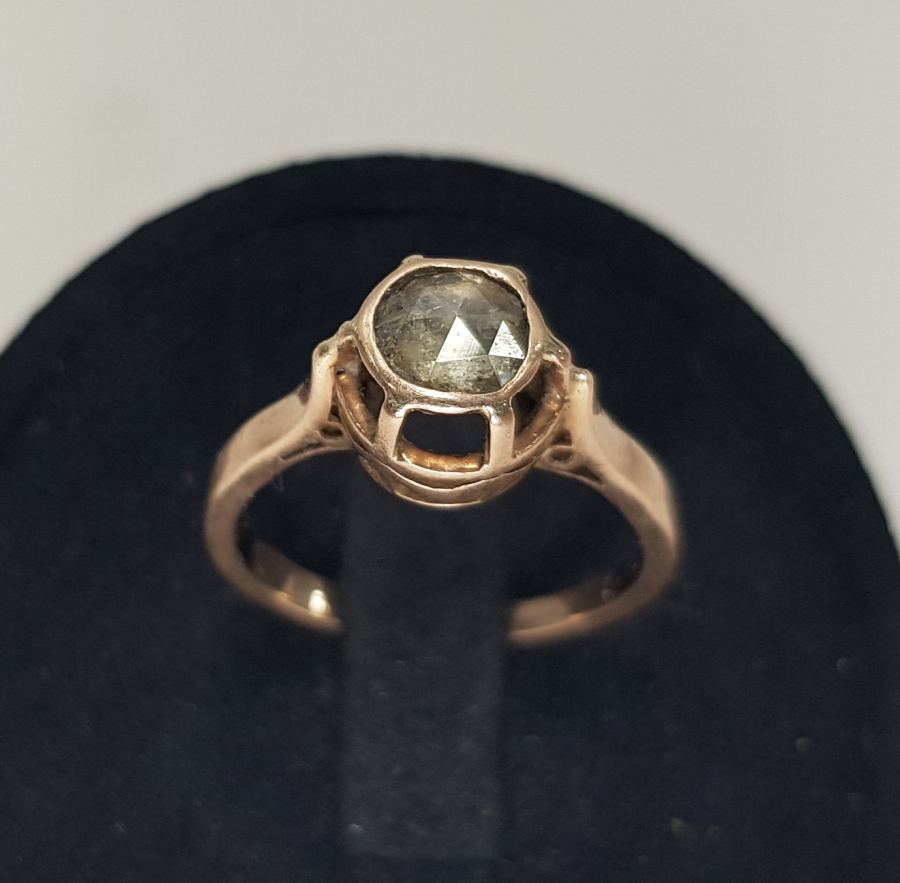 OSMANLI DÖNEMİ NADİR FORMDA TEK TAŞ ELMAS YÜZÜK