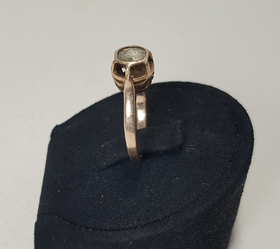 OSMANLI DÖNEMİ NADİR FORMDA TEK TAŞ ELMAS YÜZÜK