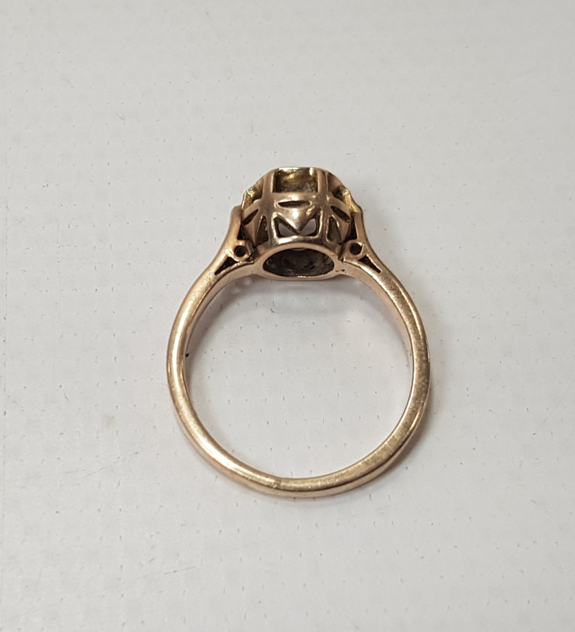 OSMANLI DÖNEMİ NADİR FORMDA TEK TAŞ ELMAS YÜZÜK