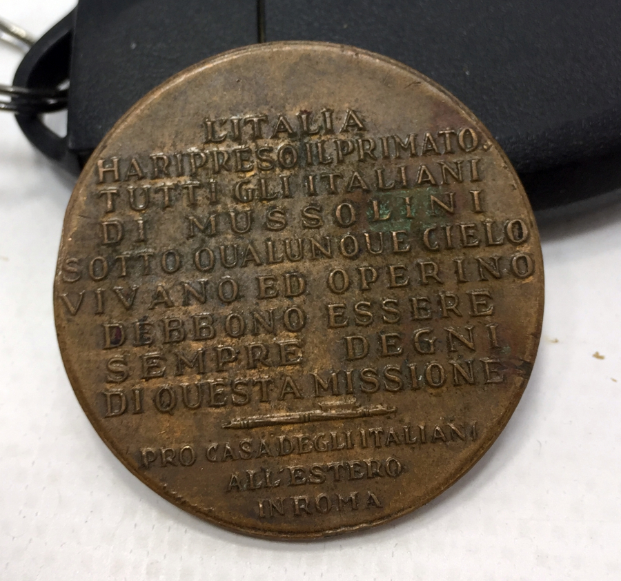 SANATÇI İMZALI İTALYAN MADALYON