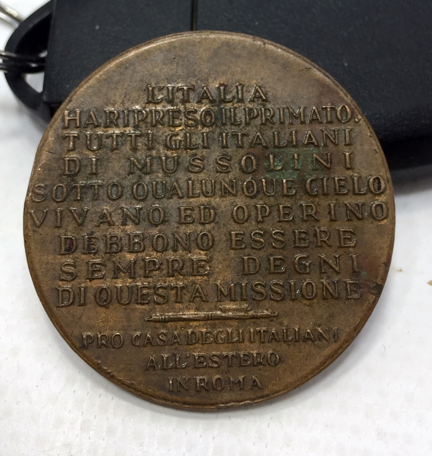 SANATÇI İMZALI İTALYAN MADALYON