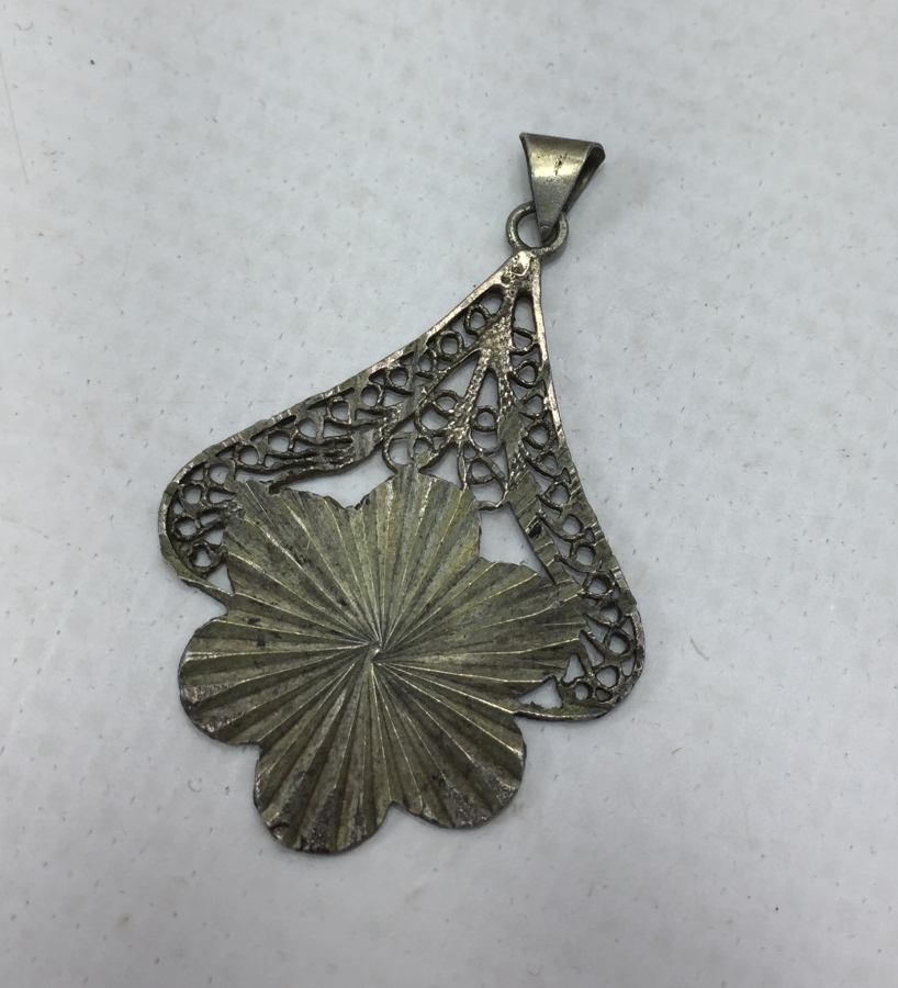 BEYPAZARI İŞİ TELKARİ İŞÇİLİKLİ GÜMÜŞ KOLYE UCU