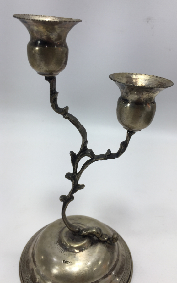 ÇİFTLİ GÜMÜŞ ŞAMDAN