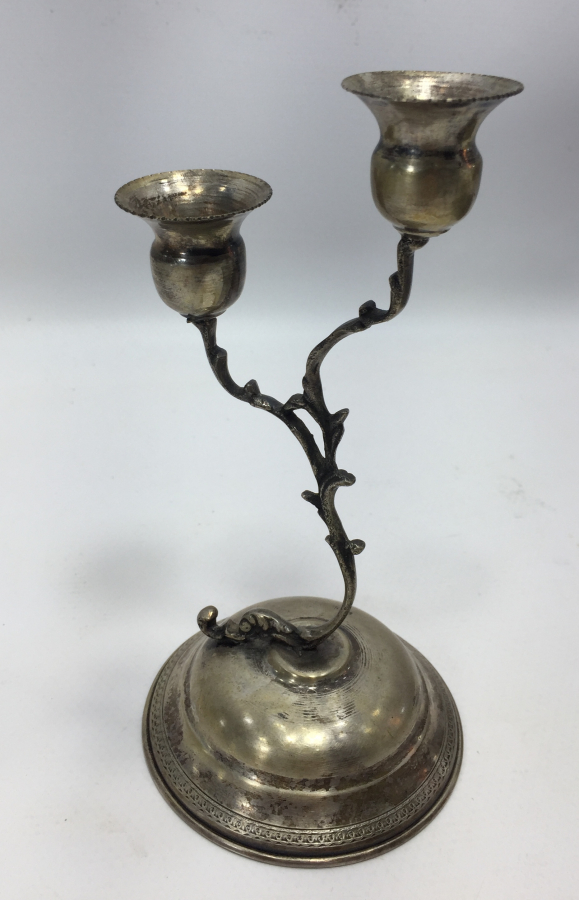 ÇİFTLİ GÜMÜŞ ŞAMDAN