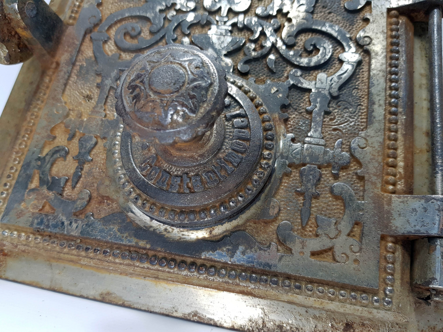 F THAMM CONSTANTİNOPEL YAZILI OSMANLI DÖNEMİ SOBA PARÇASI