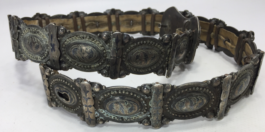 OSMANLI DÖNEMİ NADİR BOYDA SAVATLI VAN İŞİ GÜMÜŞ BEY İŞİ GELİN KEMERİ