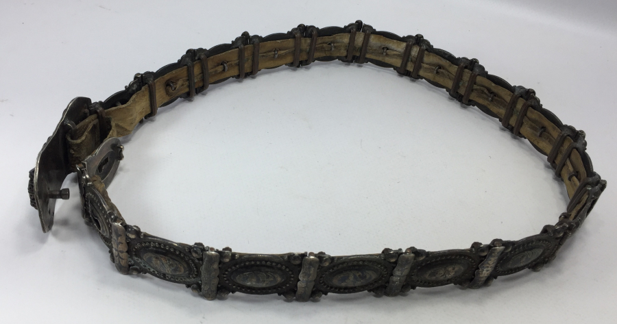 OSMANLI DÖNEMİ NADİR BOYDA SAVATLI VAN İŞİ GÜMÜŞ BEY İŞİ GELİN KEMERİ