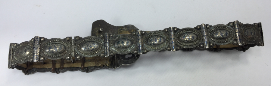 OSMANLI DÖNEMİ NADİR BOYDA SAVATLI VAN İŞİ GÜMÜŞ BEY İŞİ GELİN KEMERİ