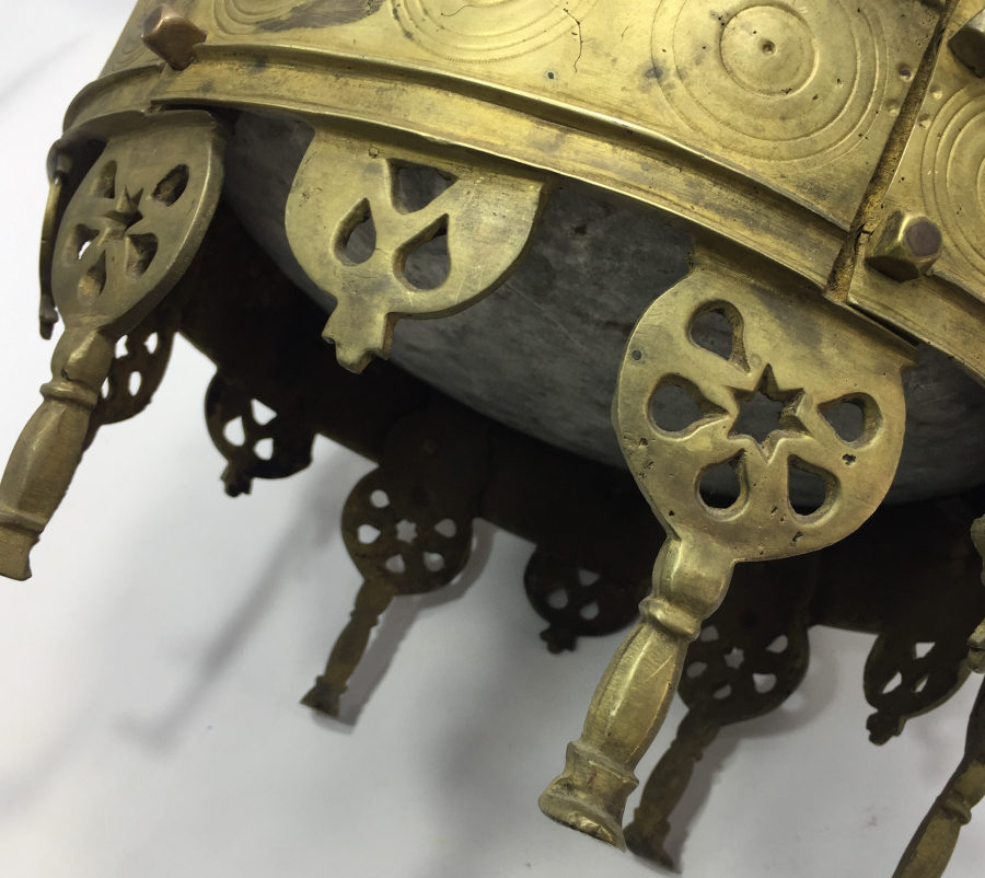 OSMANLI DÖNEMİ NADİR FORMDA SİİRT MANGALI