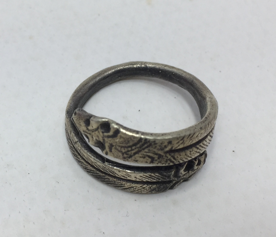 OSMANLI DÖNEMİ RUM İŞİ YILAN FORMLU GÜMÜŞ YÜZÜK