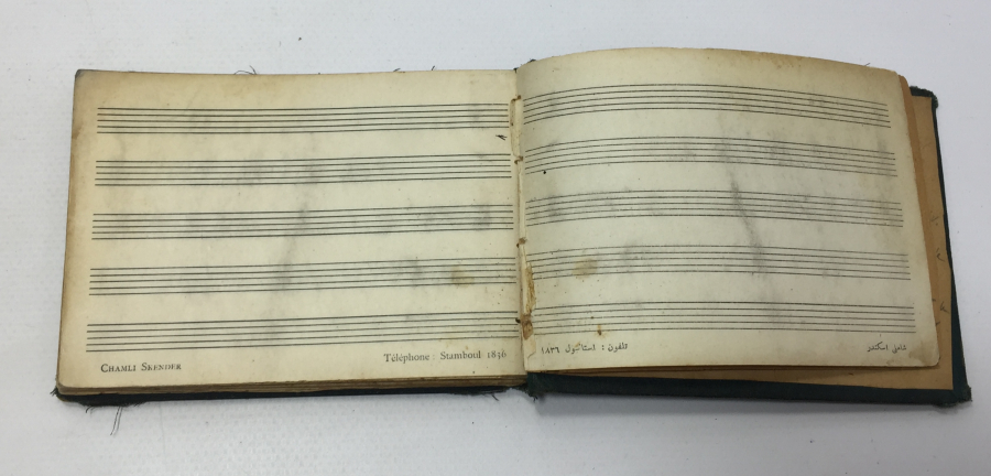 OSMANLI DÖNEMİ ŞAMLI İSKENDER NOTA DEFTERİ - MÜZİK DEFTERİ