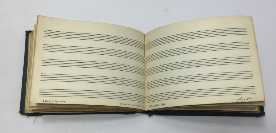 OSMANLI DÖNEMİ ŞAMLI İSKENDER NOTA DEFTERİ - MÜZİK DEFTERİ