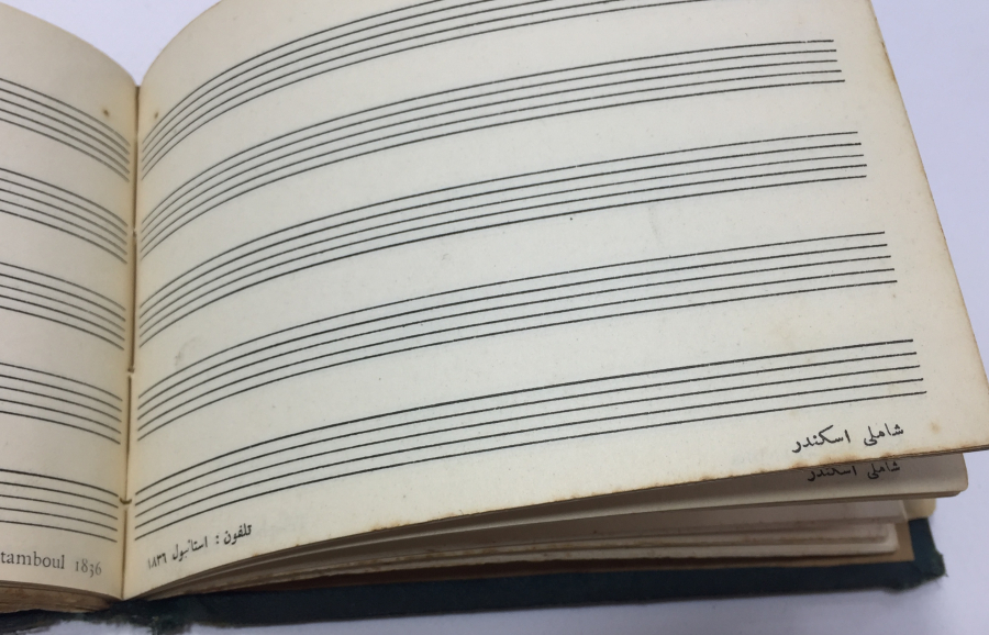 OSMANLI DÖNEMİ ŞAMLI İSKENDER NOTA DEFTERİ - MÜZİK DEFTERİ