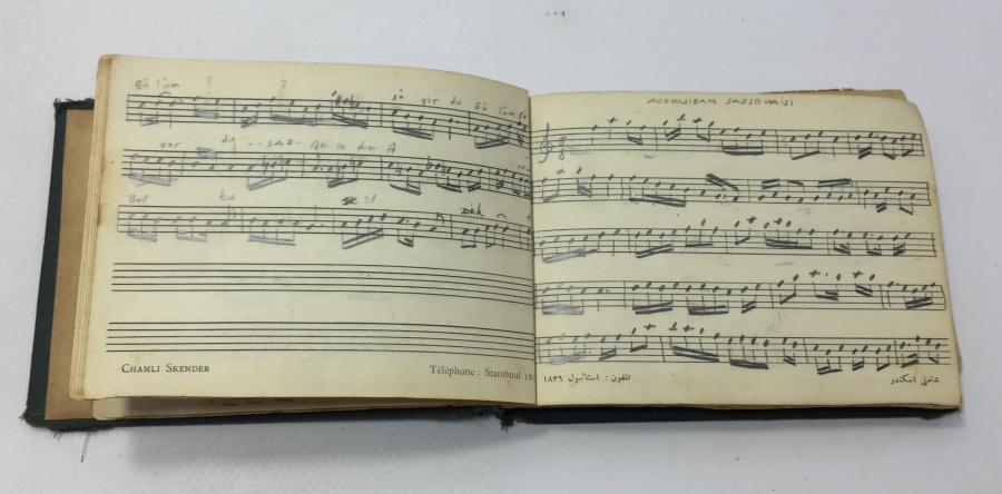 OSMANLI DÖNEMİ ŞAMLI İSKENDER NOTA DEFTERİ - MÜZİK DEFTERİ