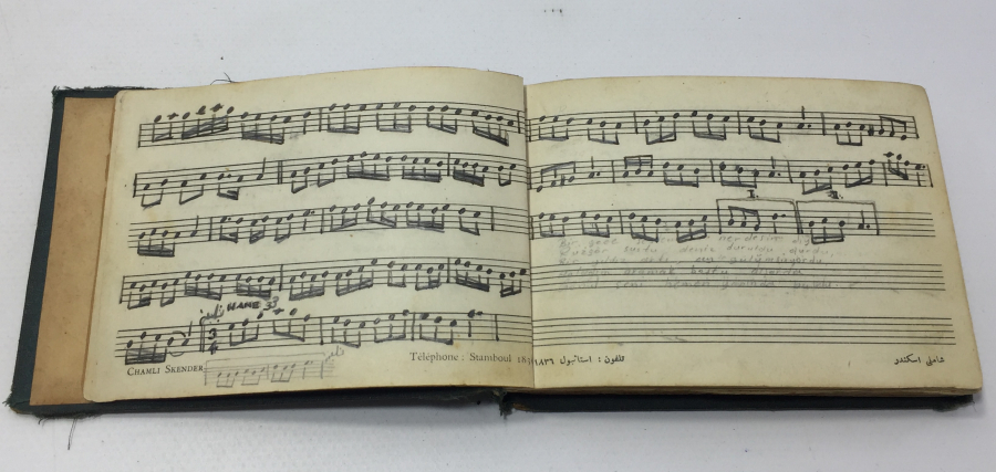 OSMANLI DÖNEMİ ŞAMLI İSKENDER NOTA DEFTERİ - MÜZİK DEFTERİ