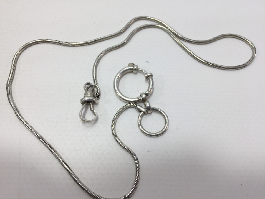 TAMAMI GÜMÜŞ CEP SAATİ ZİNCİRİ - KÖSTEĞİ