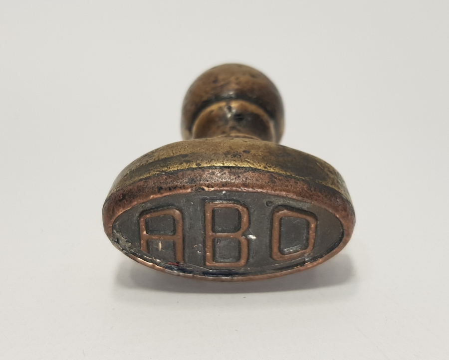 OSMANLI DÖNEMİ ABO YAZILI BÜYÜK BOY BRONZ KONTROL MÜHÜRÜ - ÇOK NADİR