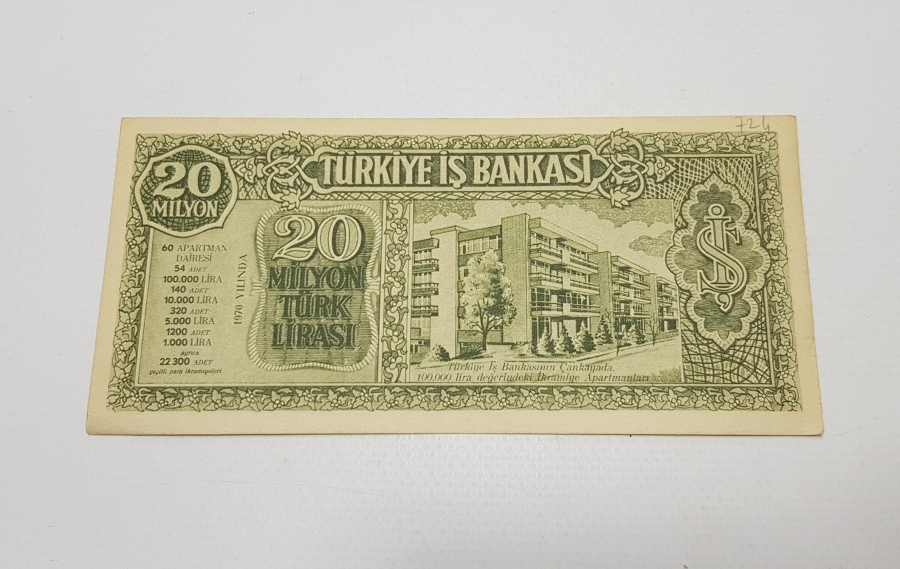 1970 TÜRKİYE İŞBANKASI PARA BENZERİ İKRAMİYE PLANI