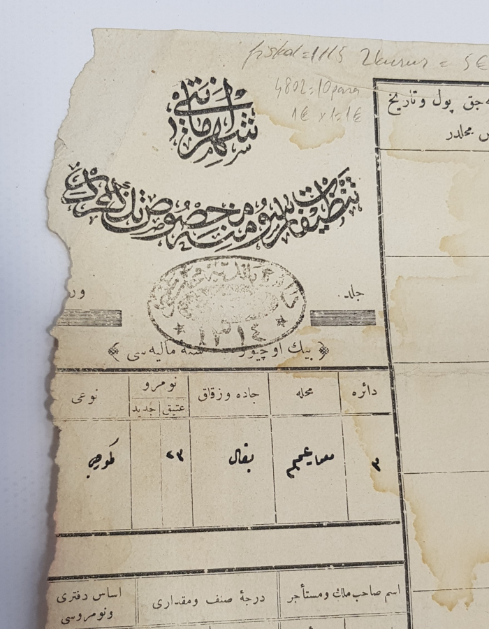 OSMANLI DÖNEMİ İSTANBUL ÇÖP VERGİSİ TEZKERESİ 