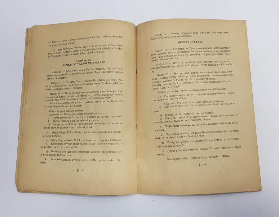 TÜRKİYE KIZILAY CEMİYETİ ESAS NİZAMNAMESİ 