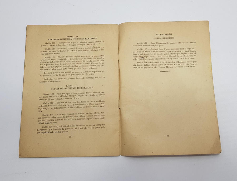 TÜRKİYE KIZILAY CEMİYETİ ESAS NİZAMNAMESİ 