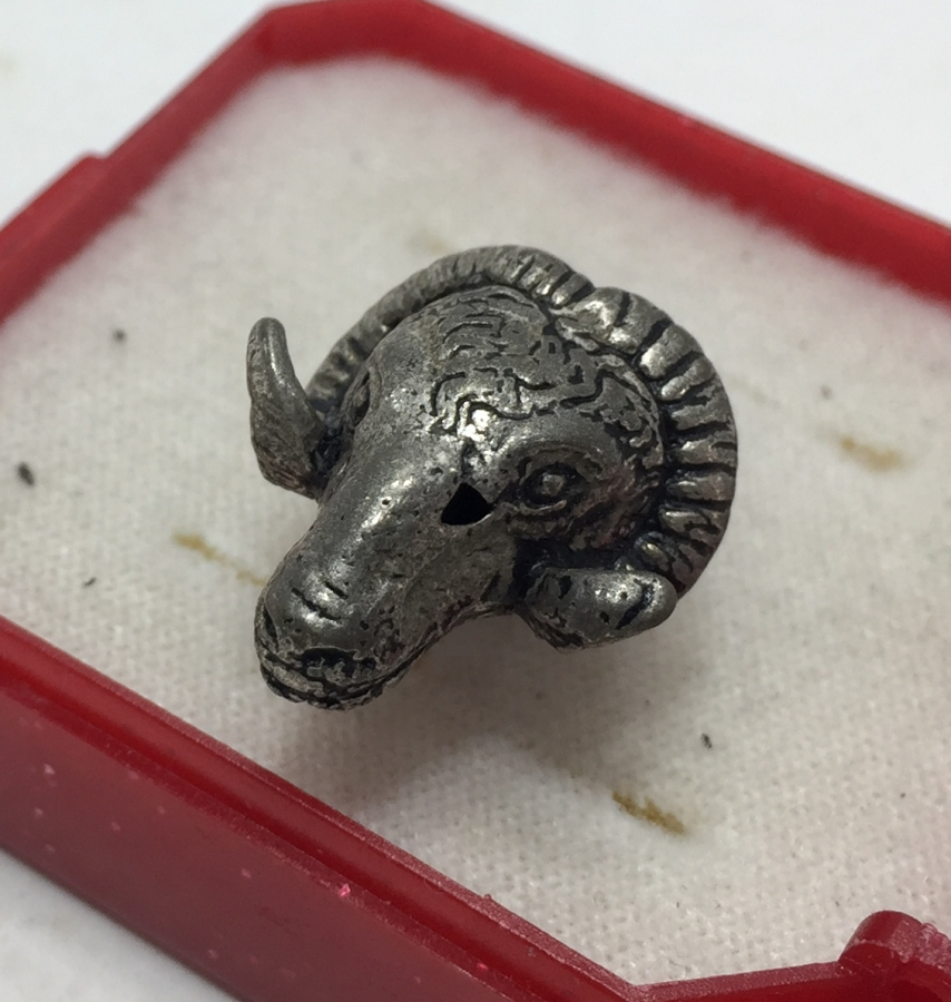 KOÇ BAŞI FORMUNDA GÜMÜŞ KOLYE UCU