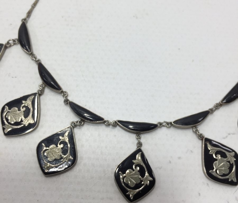 OLTU TAŞLI ÖZEL YAPIM GÜMÜŞ GERDANLIK