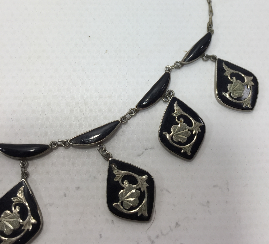 OLTU TAŞLI ÖZEL YAPIM GÜMÜŞ GERDANLIK