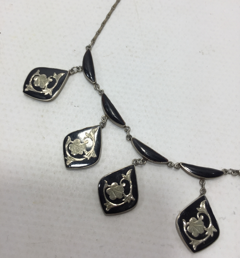 OLTU TAŞLI ÖZEL YAPIM GÜMÜŞ GERDANLIK