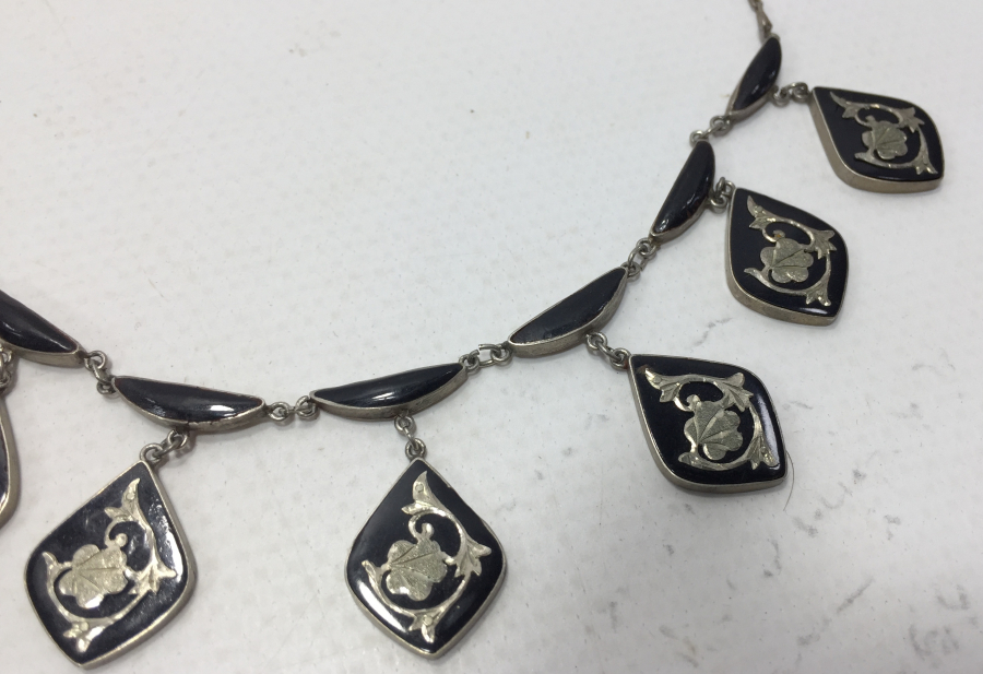 OLTU TAŞLI ÖZEL YAPIM GÜMÜŞ GERDANLIK