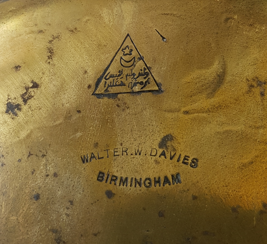 OSMANLI DÖNEMİ SARAY İŞİ ARKASI OSMANLICA YAZILI NADİR TEPSİ