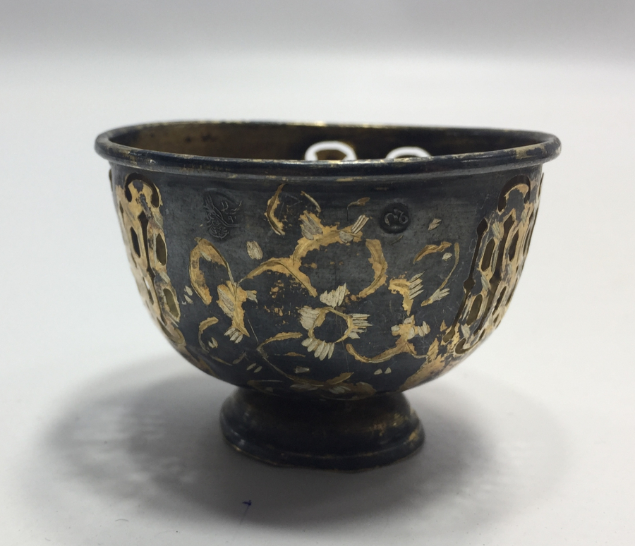 OSMANLI DÖNEMİ TUĞRALI VE KALEM İŞÇİLİKLİ GÜMÜŞ FİNCAN ZARFI