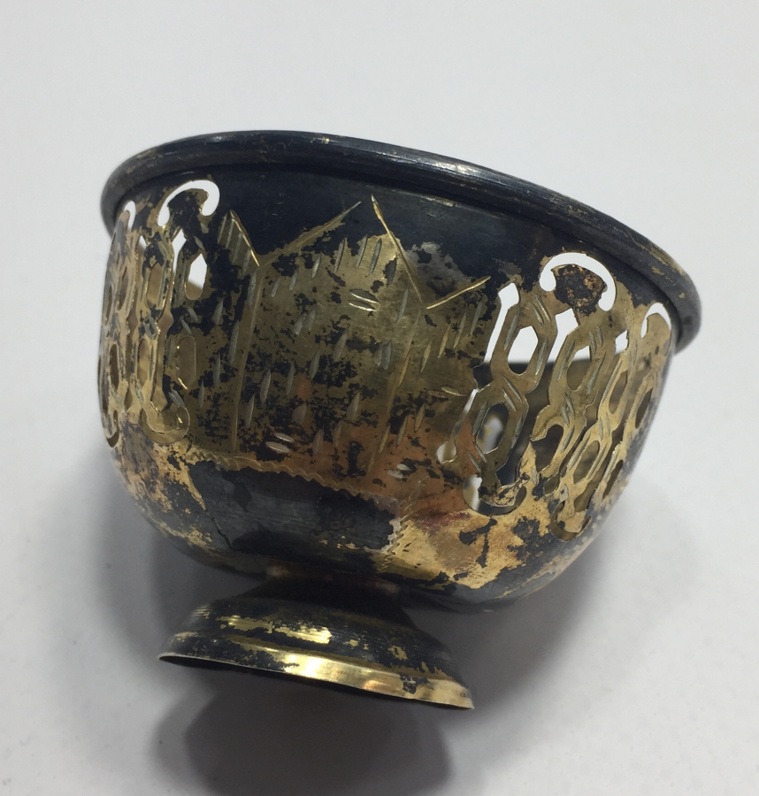 OSMANLI DÖNEMİ TUĞRALI VE KALEM İŞÇİLİKLİ GÜMÜŞ FİNCAN ZARFI