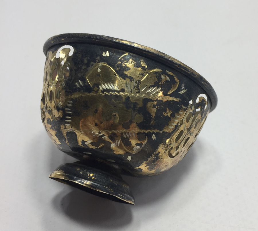 OSMANLI DÖNEMİ TUĞRALI VE KALEM İŞÇİLİKLİ GÜMÜŞ FİNCAN ZARFI