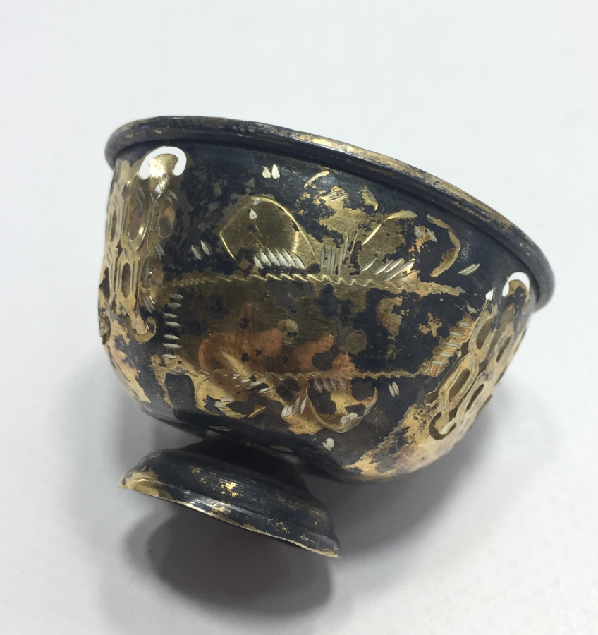 OSMANLI DÖNEMİ TUĞRALI VE KALEM İŞÇİLİKLİ GÜMÜŞ FİNCAN ZARFI