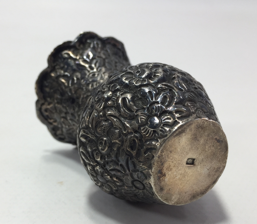 TAMAMI EL DÖVME ÖZEL YAPIM GÜMÜŞ VAZO