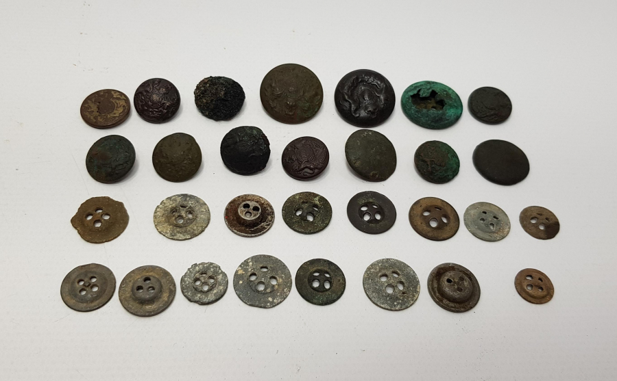 1. DÜNYA SAVAŞI 30 ADET ASKERİ DÜĞME LOTU 