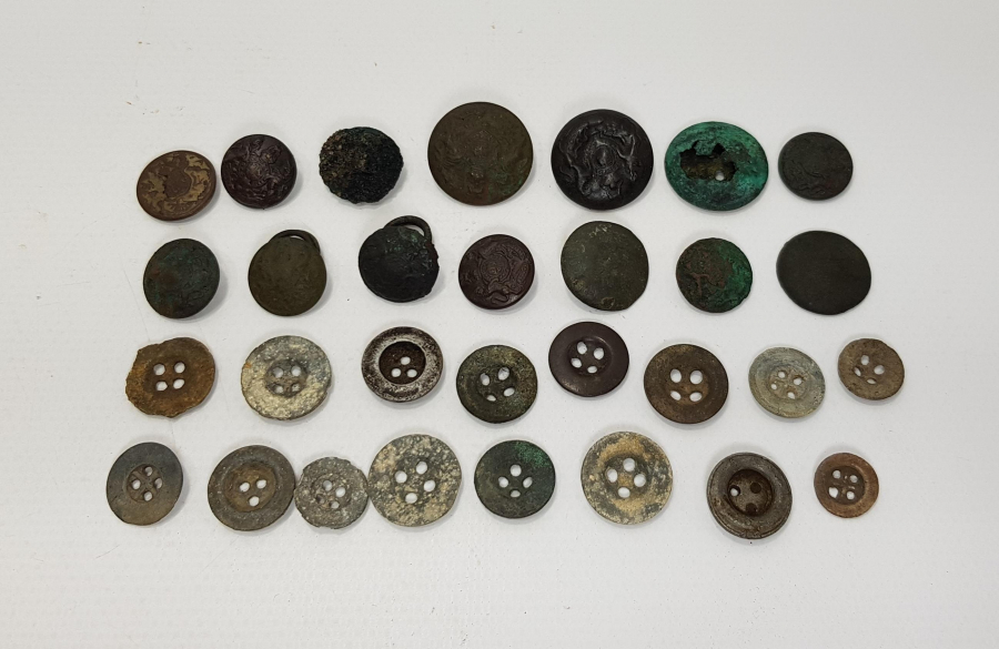 1. DÜNYA SAVAŞI 30 ADET ASKERİ DÜĞME LOTU 