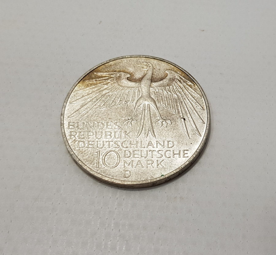 1972 BERLİN OLİMPİYATLARI HATIRA GÜMÜŞ 10 MARK