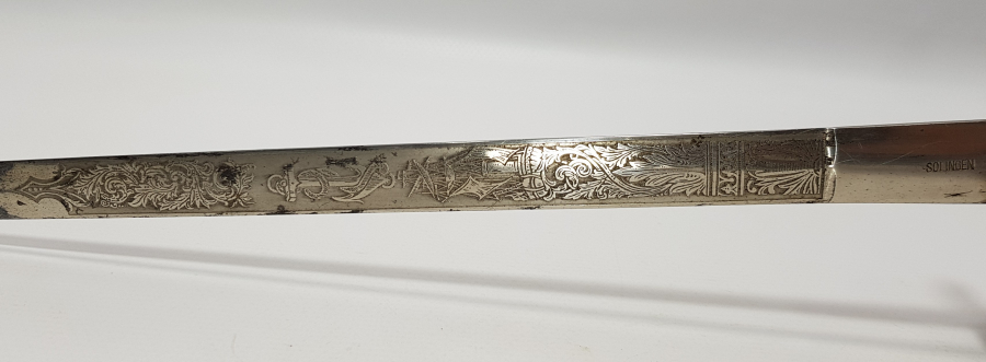 AY YILDIZ KABZALI BOL GRAVÜRLÜ OSMANLI DENİZCİ SUBAY MEÇİ - ÇOK NADİR 