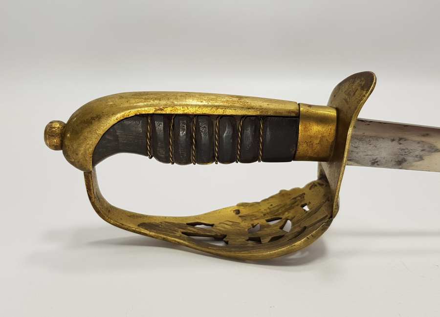 AY YILDIZ KABZALI BOL GRAVÜRLÜ OSMANLI DENİZCİ SUBAY MEÇİ - ÇOK NADİR 