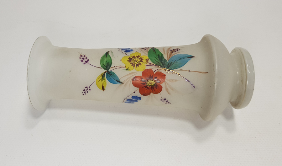 EL BOYAMA, KOPARMA SÜT OPAL VAZO 