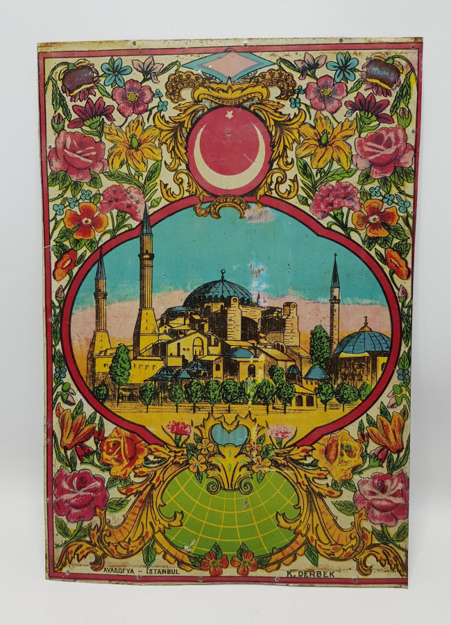 ERMENİ USTA KARNİK DERBEK YAPIMI AYASOFYA CAMİİ TEMALI SANDIK ÖNÜ SÜSÜ