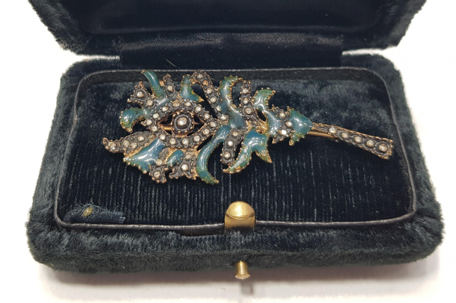 MİNELİ ELMAS BROŞ