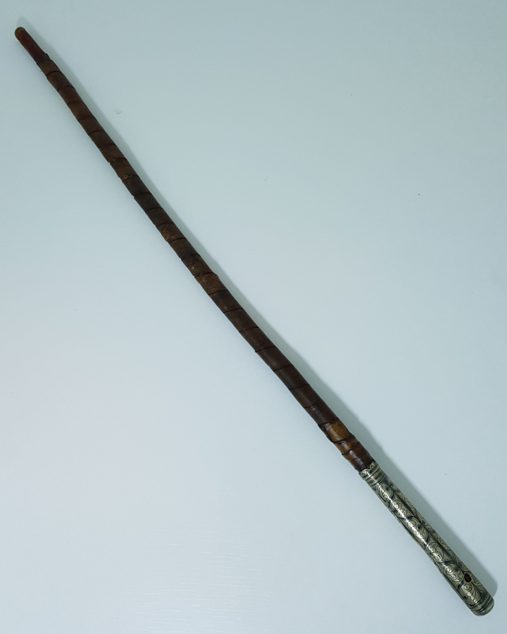 OSMANLI DÖNEMİ GÜMÜŞ SAPLI SUBAY KIRBACI 