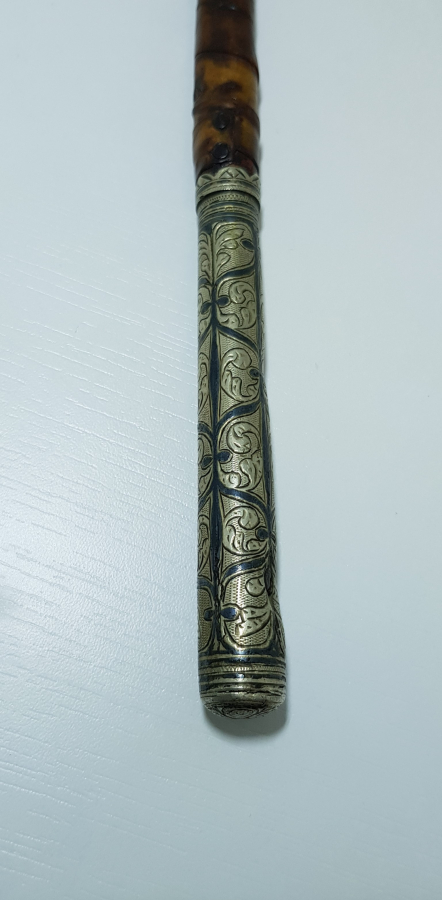 OSMANLI DÖNEMİ GÜMÜŞ SAPLI SUBAY KIRBACI 